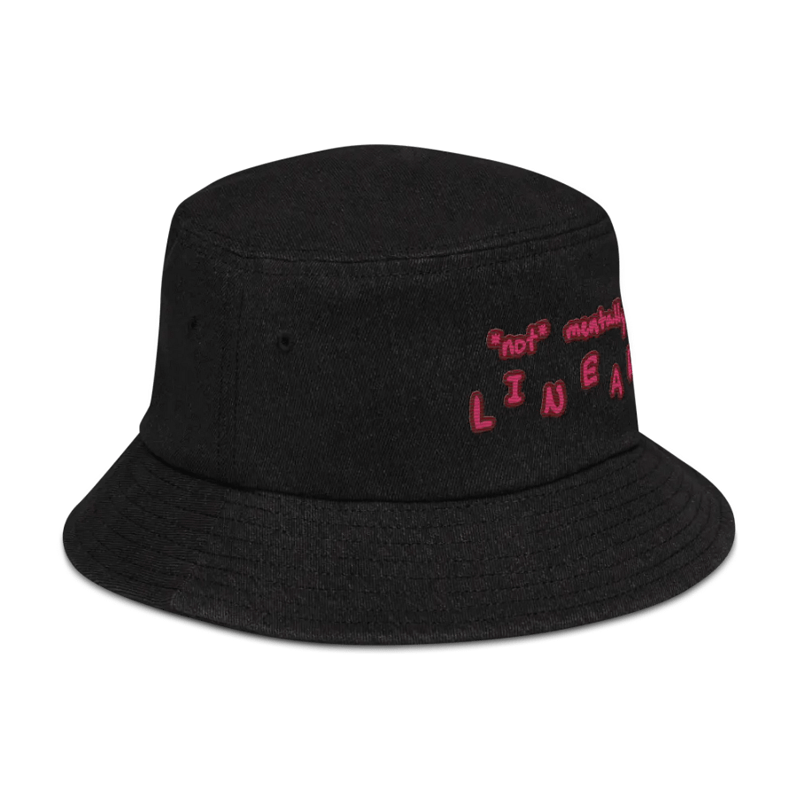 *not* mentally linear (rose) denim bucket hat product image (3)