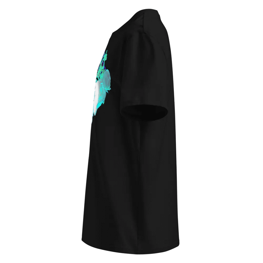 Abstract Blue Green Rose Bouquet Ladies Cotton T Shirt product image (3)
