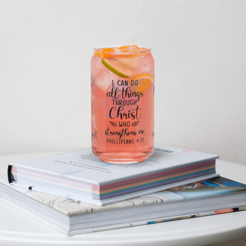 I Can Do All Things Through Christ Glass Tumbler product image (2)