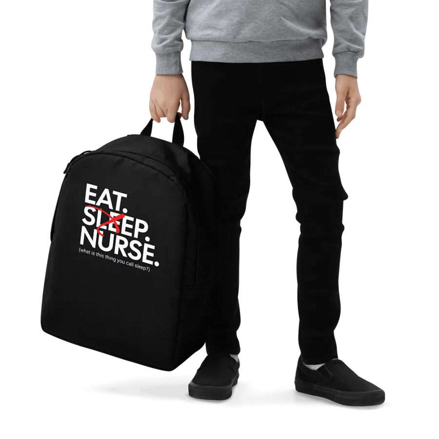 Eat Sleep Nurse Backpack (Large/Black) product image (3)