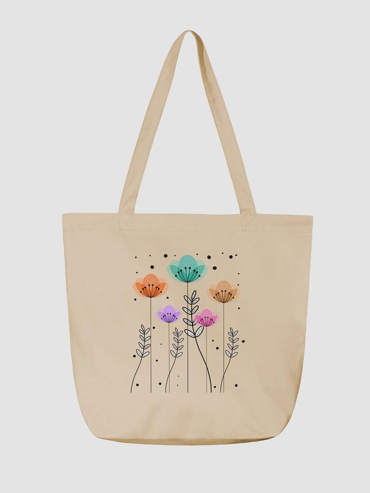 Whimsical Wildflowers Organic Tote Bag product image (2)