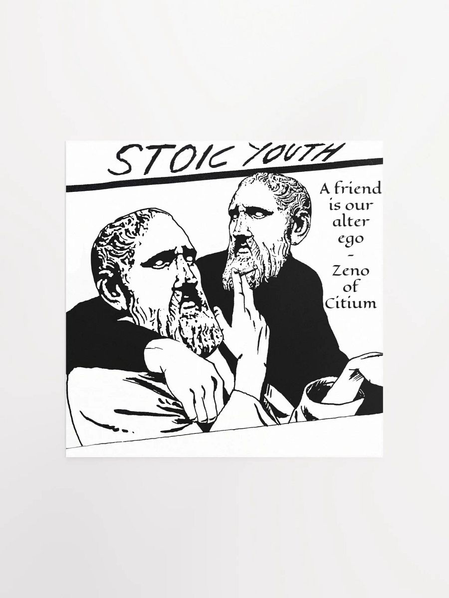 Stoic Youth Zeno of Citium quote Enhanced Matte Paper Poster (in) product image (1)