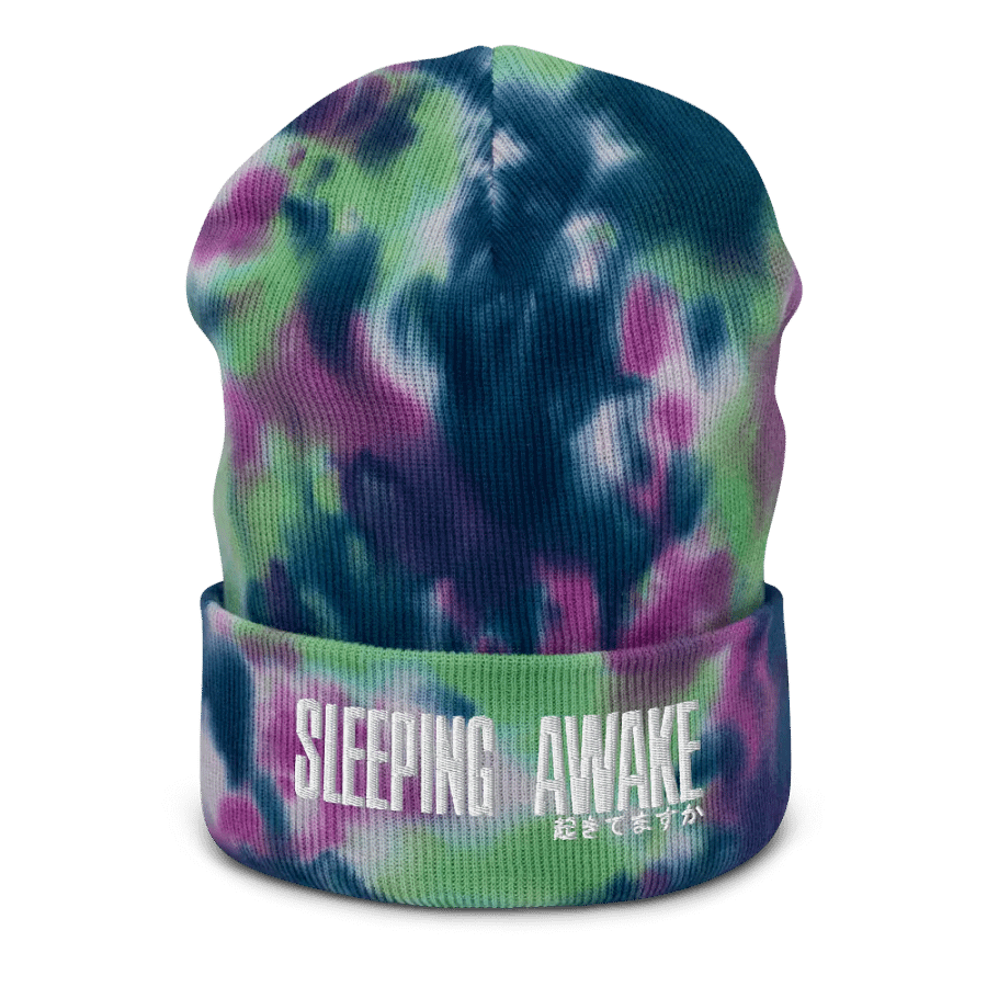 SLEEPING AWAKE TIEDYE BEANIE product image (1)