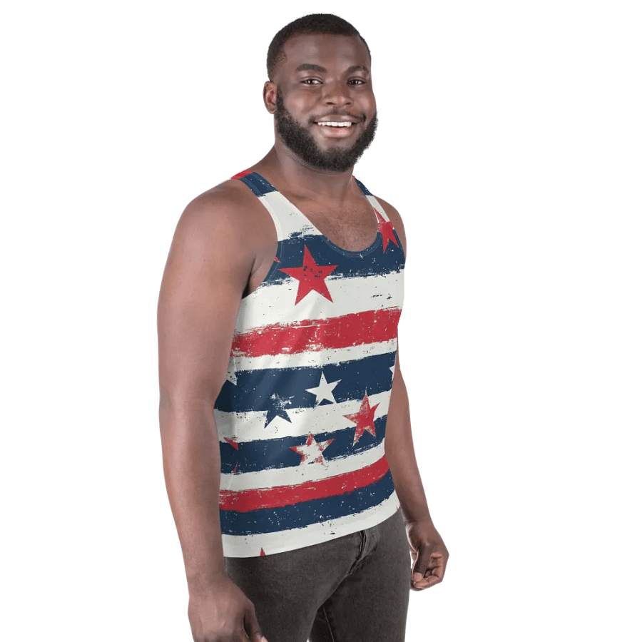Geaux 31 - Vintage Stars & Stripes Pattern Men's Tank Top product image (7)