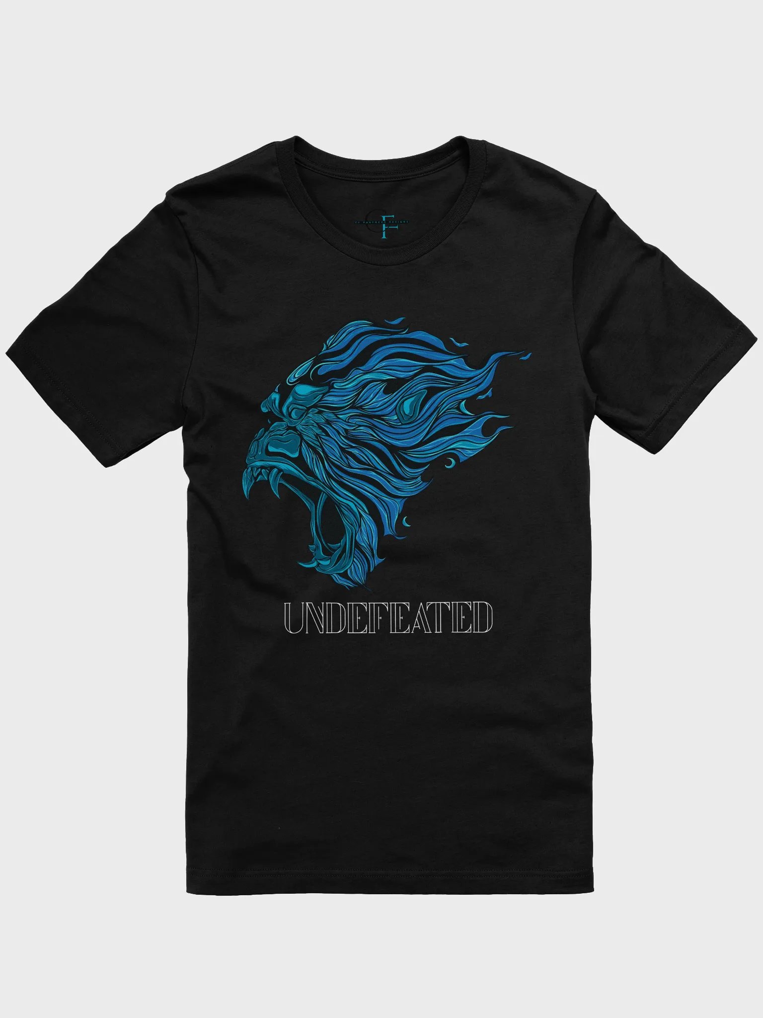 Vibrant Blue Gorilla Head "UNDEFEATED" Tee | Bella + Canvas 3001 Unisex Shirt product image (8)