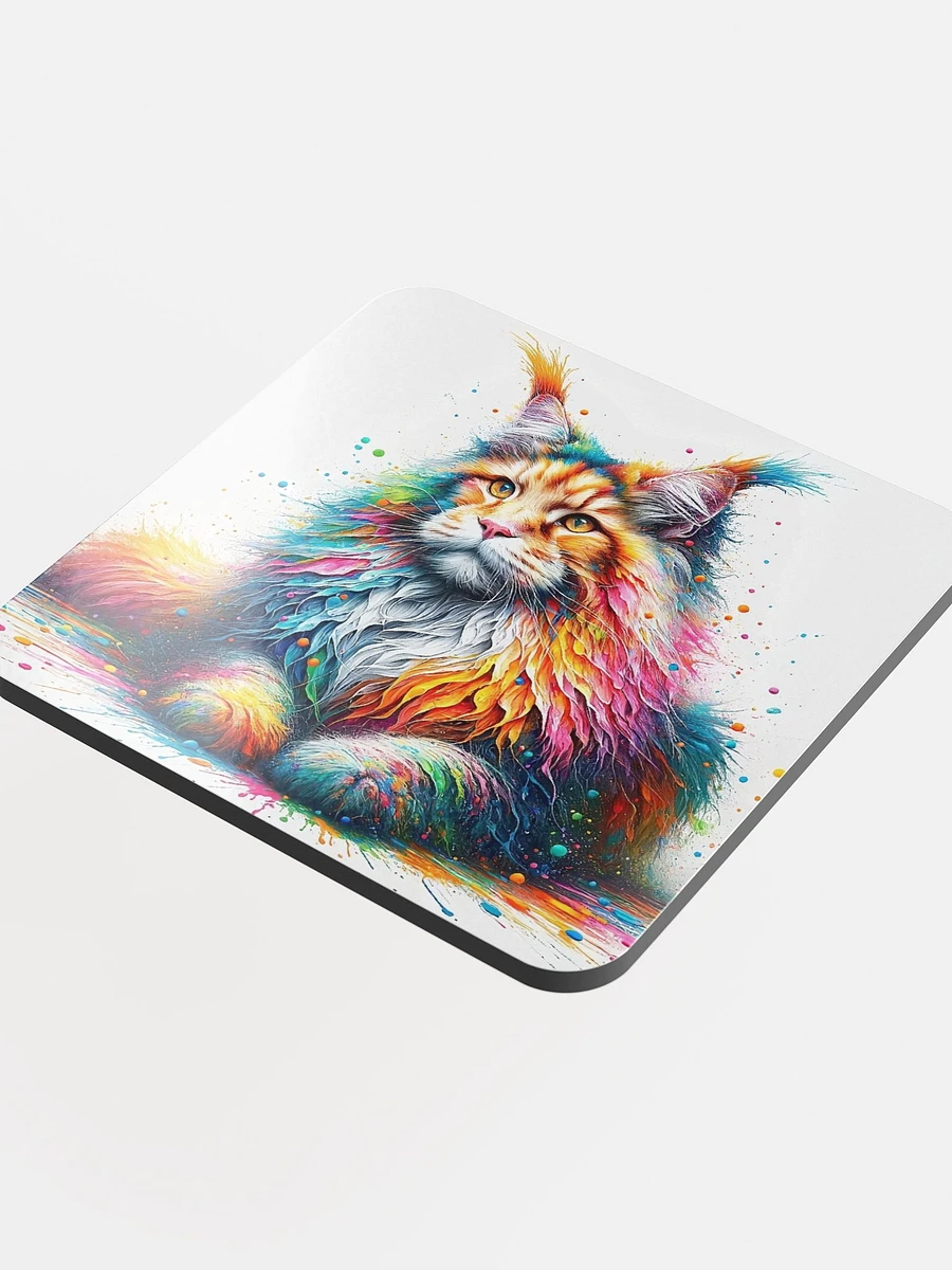 Glossed Cork Coaster: Maine Coon product image (4)