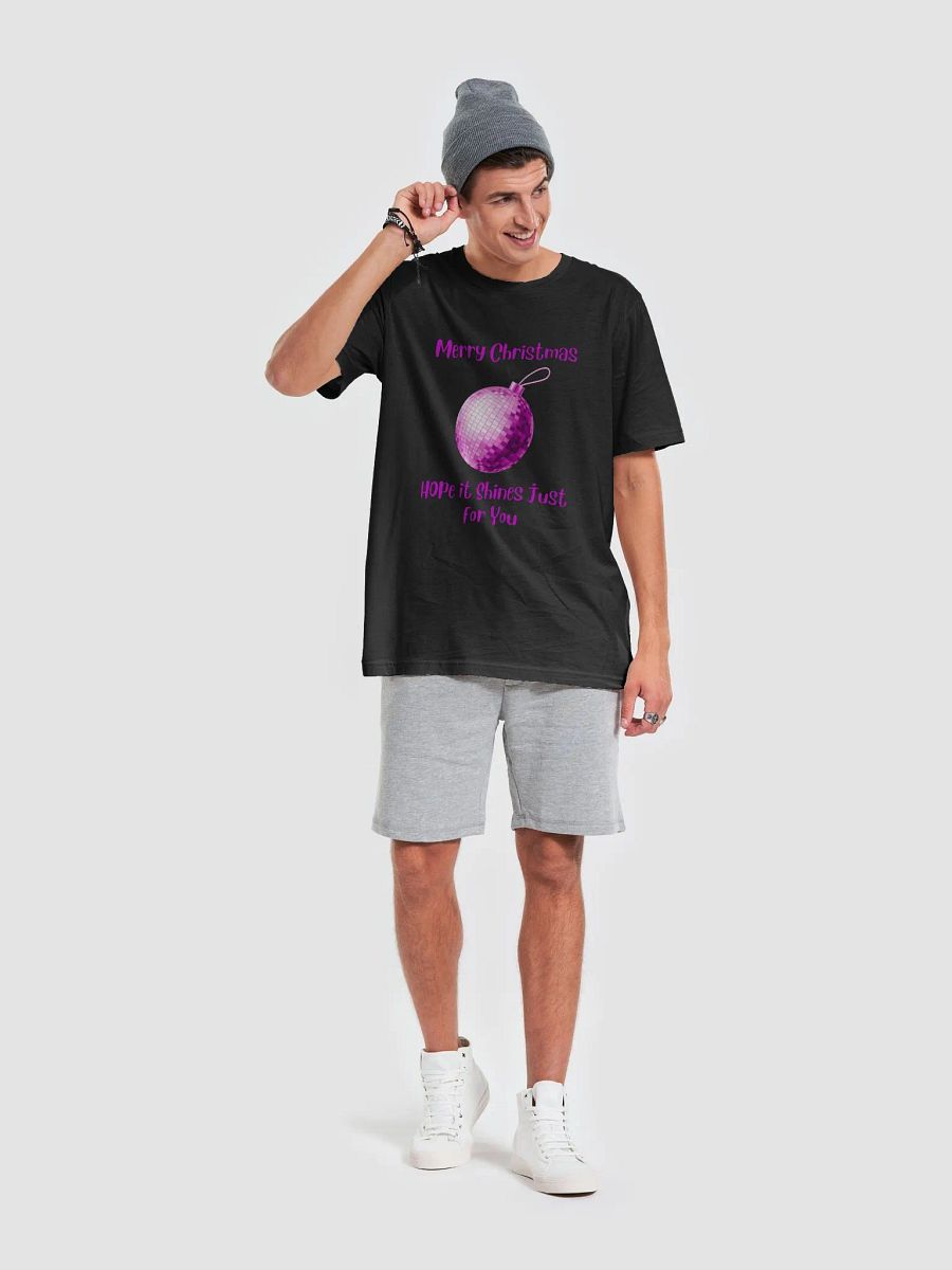 Dazzling Christmas Mirrorball with I Hope it Shines just for You T-Shirt - Pink product image (1)