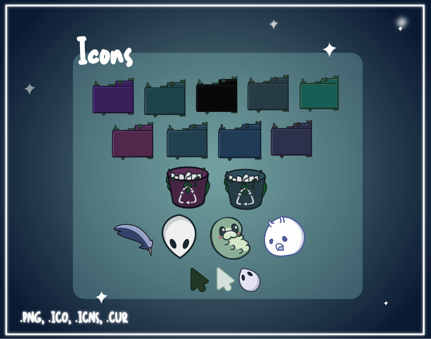 Hollow Knight Computer Desktop Theme Background Wallpaper Organizer Set, Gothic Wallpaper Organizer Set, Pc Desktop Theme, Windows Theme Set product image (4)