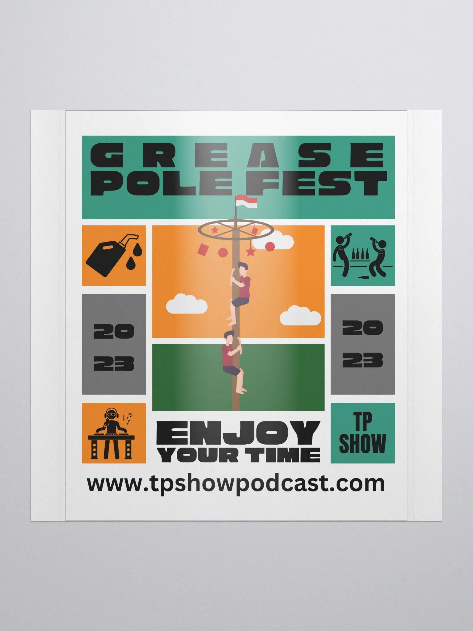 Grease Pole Fest Stickers product image (1)