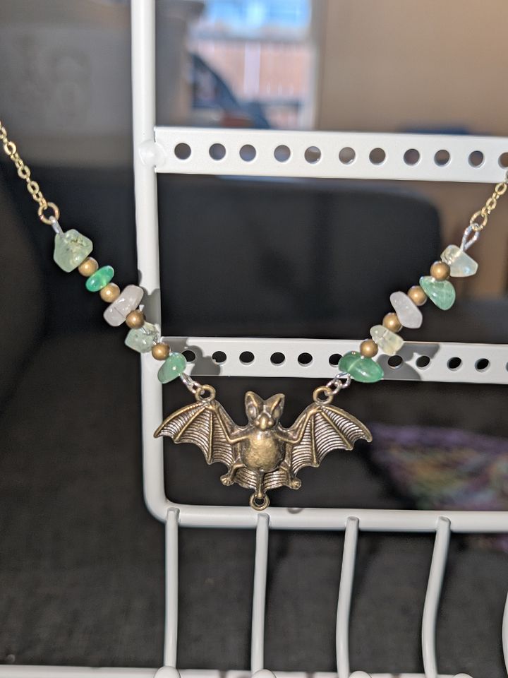 Crystal Necklace with Bronze Bat! product image (2)