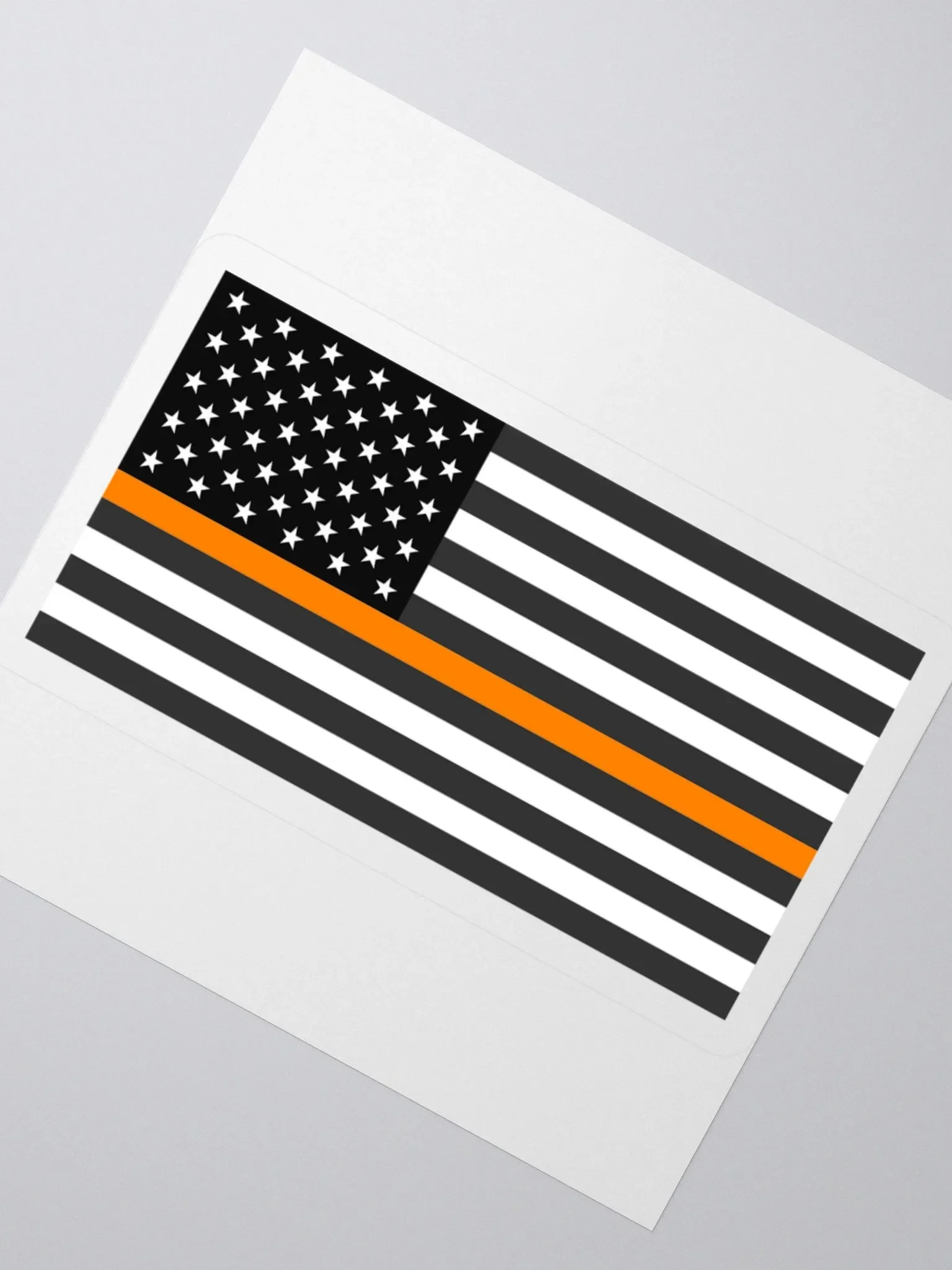 Orange Stripe American Flag Sticker product image (7)