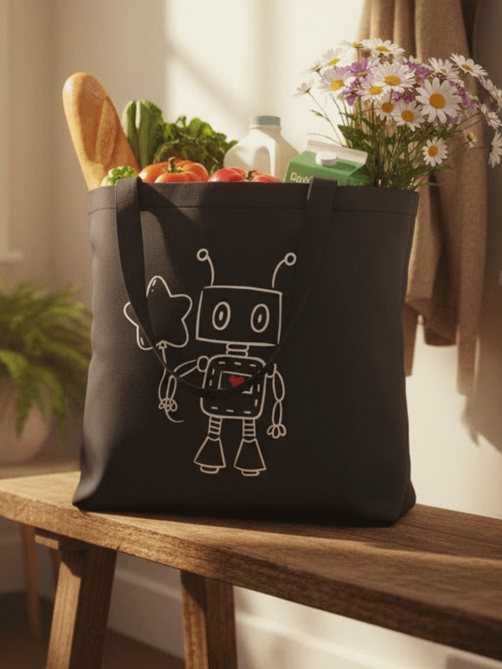 Heart Robot Eco Tote product image (1)