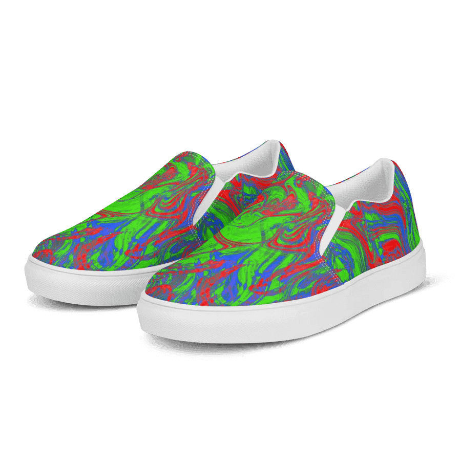 Chaos Wave Men's Slip-On Canvas Shoes product image (5)