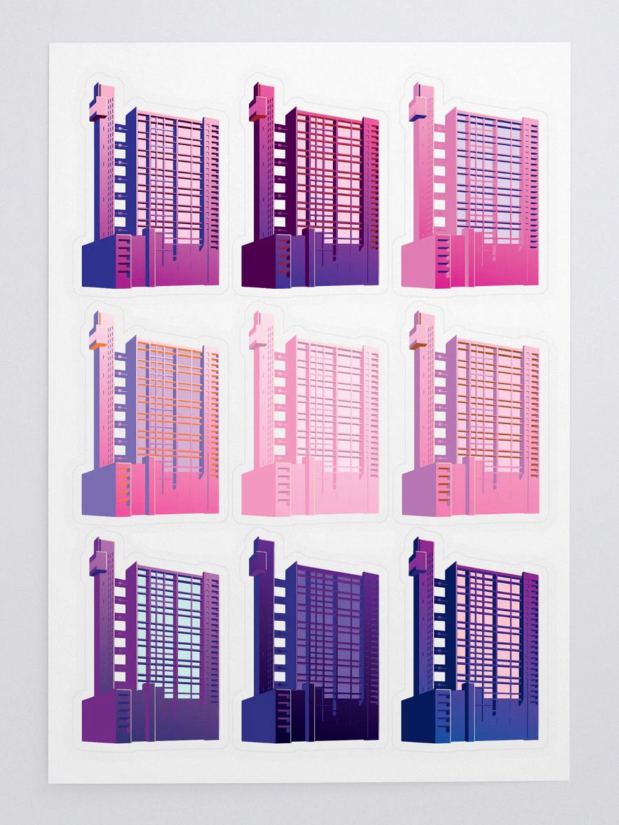 Trellick Colour Stickers | Pink-Purple product image (3)