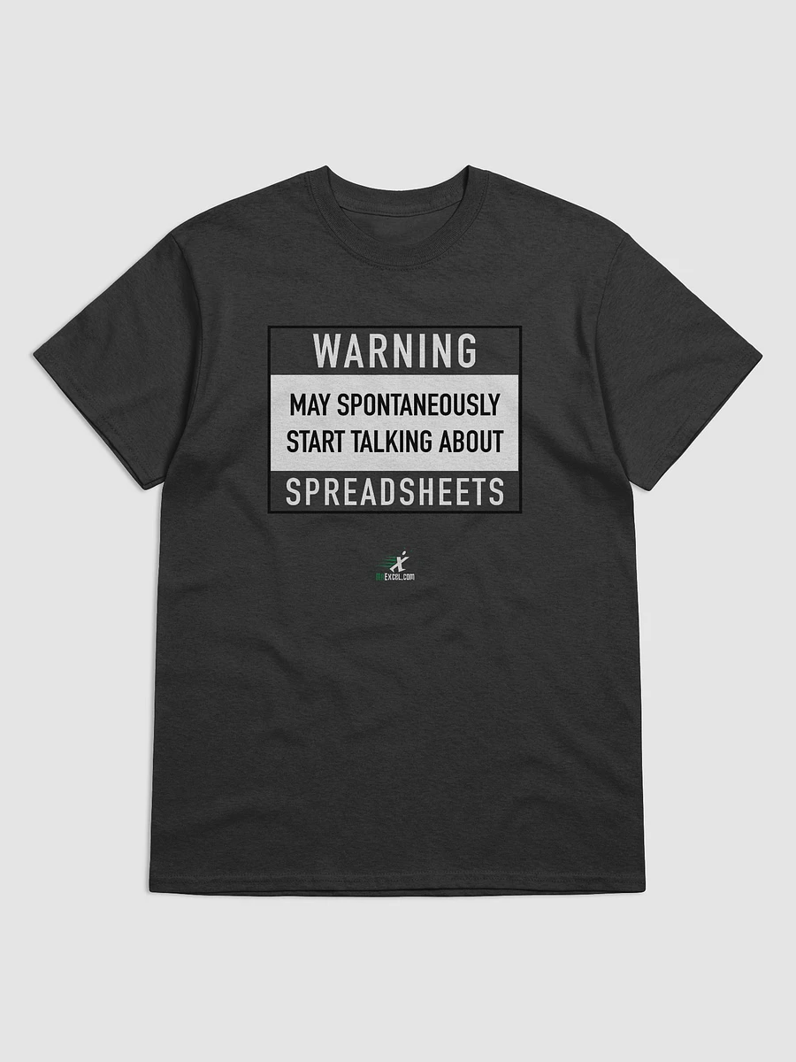 Warning May Talk About Spreadsheets - Black T-Shirt product image (3)