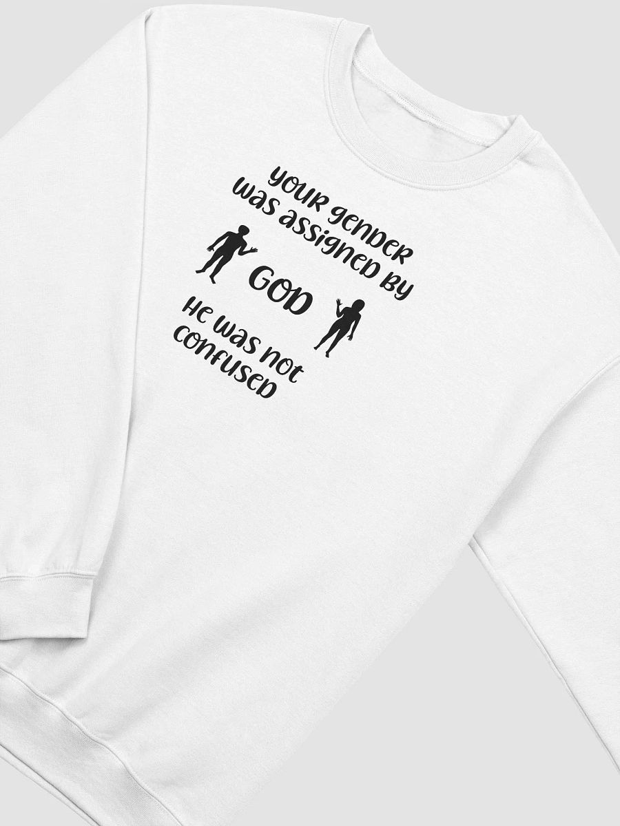 Your Gender Was Assigned by GOD. Relaxed Comfort Crewneck Sweatshirt product image (3)