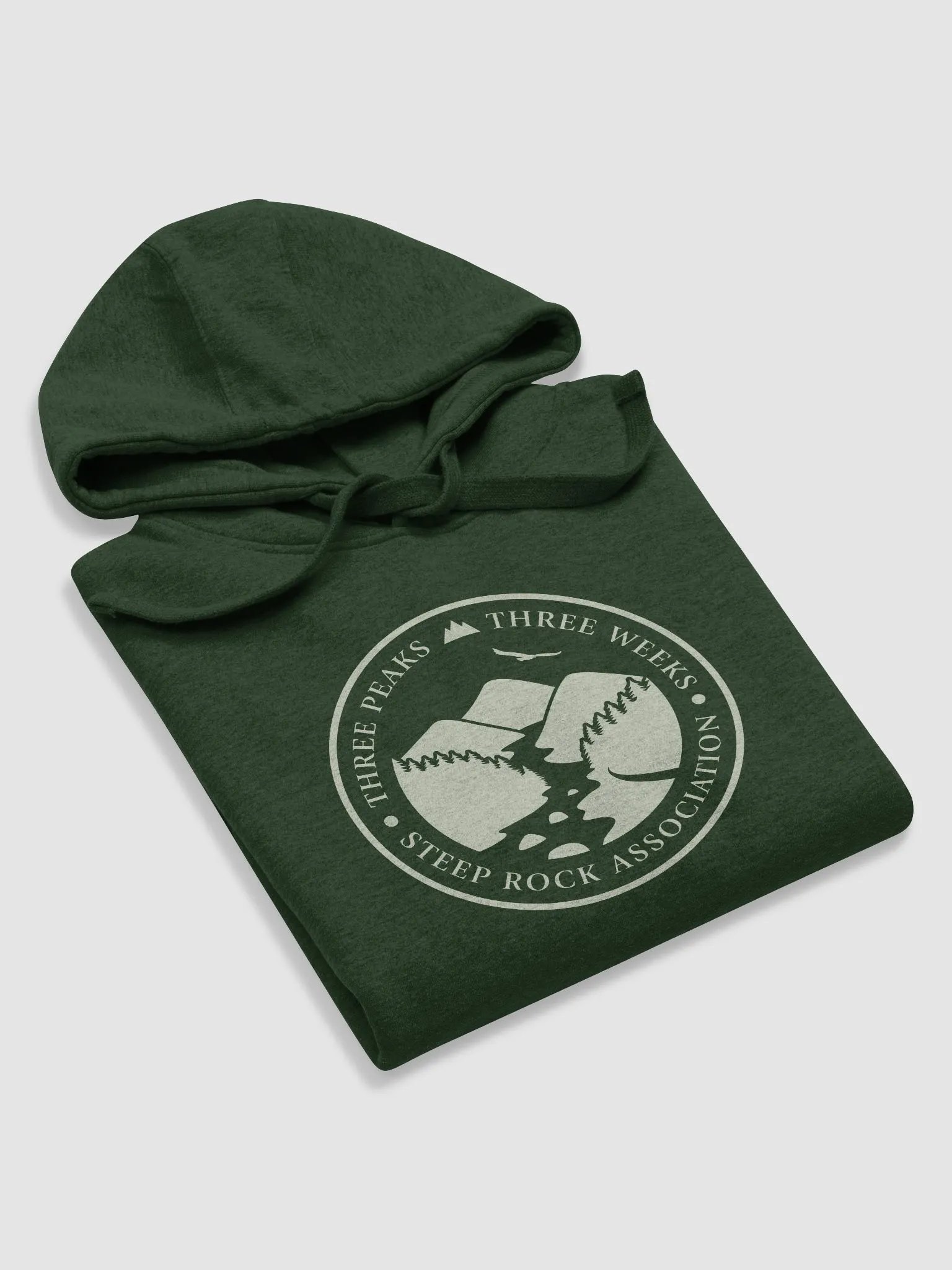 3 Peaks in 3 Weeks Green Hoodie (light green logo) product image (5)