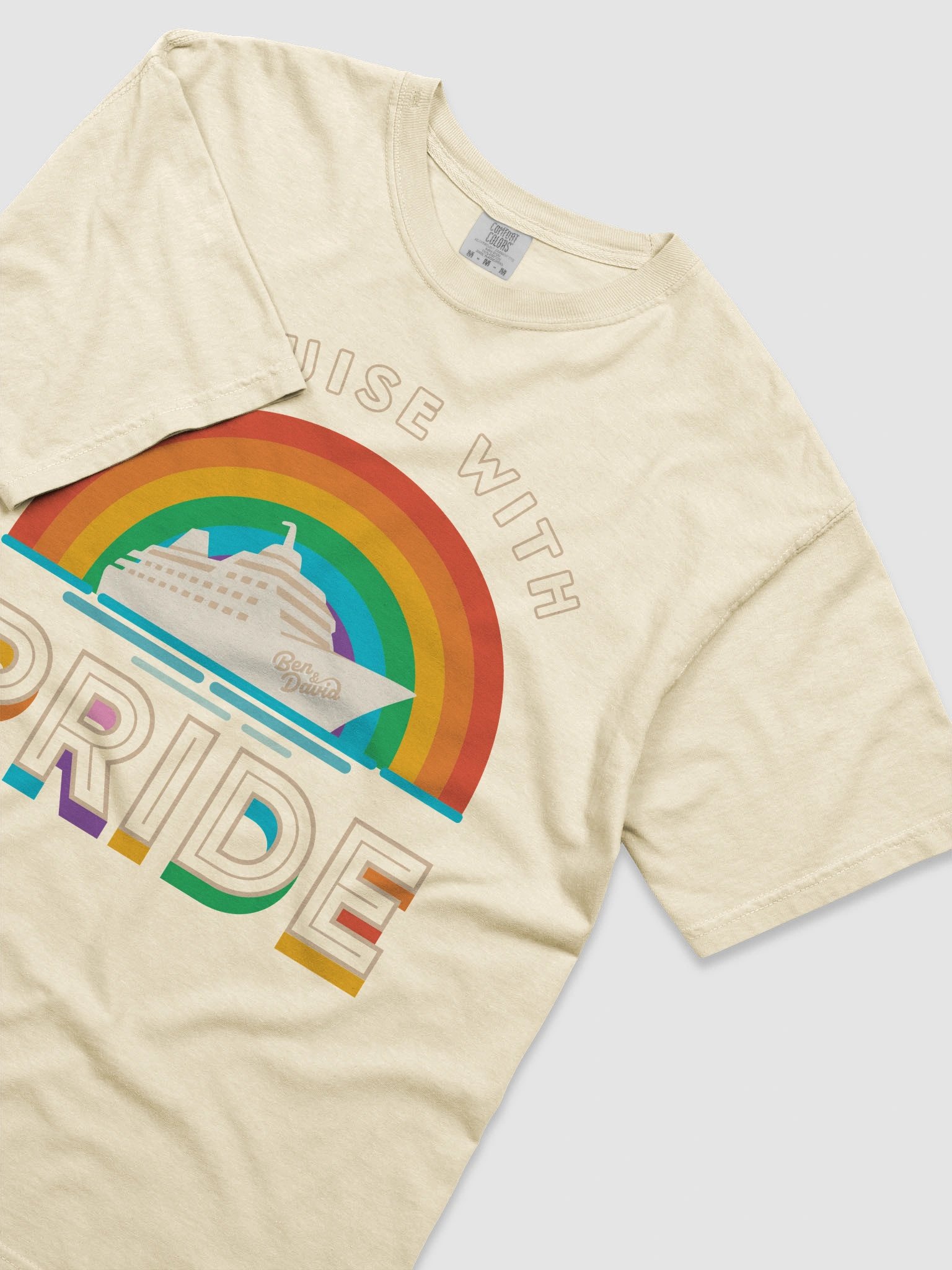 Men's Cruise with Ben and David Rainbow Pride T-Shirt - Natural product image (5)