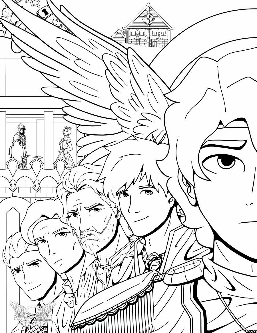 Alux Rising Poster Line Art - Digital Download product image (1)