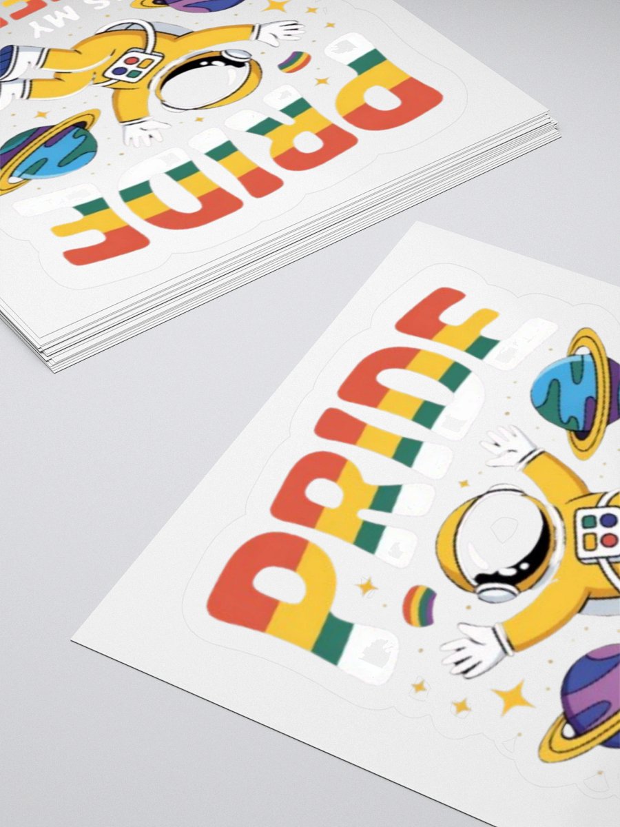 Pride is My Universe Sticker - LGBTQ+ Rainbow Astronaut Design product image (12)