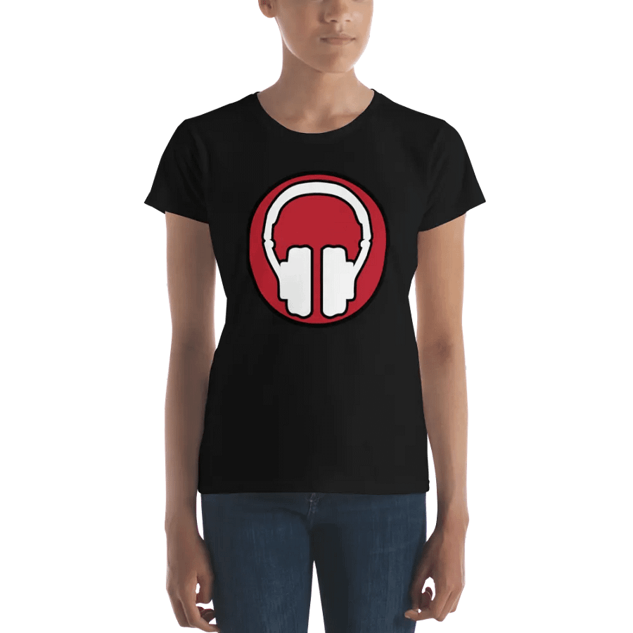Women's Headphones Front | Tribe Back Print Gildan Middleweight T-Shirt product image (9)