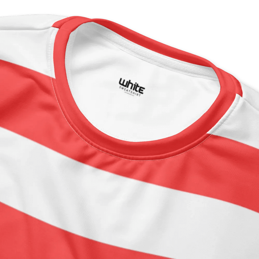 Coral Red and White Striped Sweatshirt product image (3)