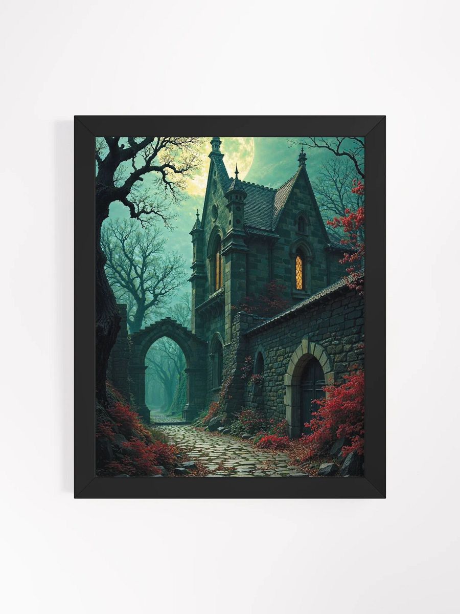 Moonlit Gothic Manor Framed Print product image (6)