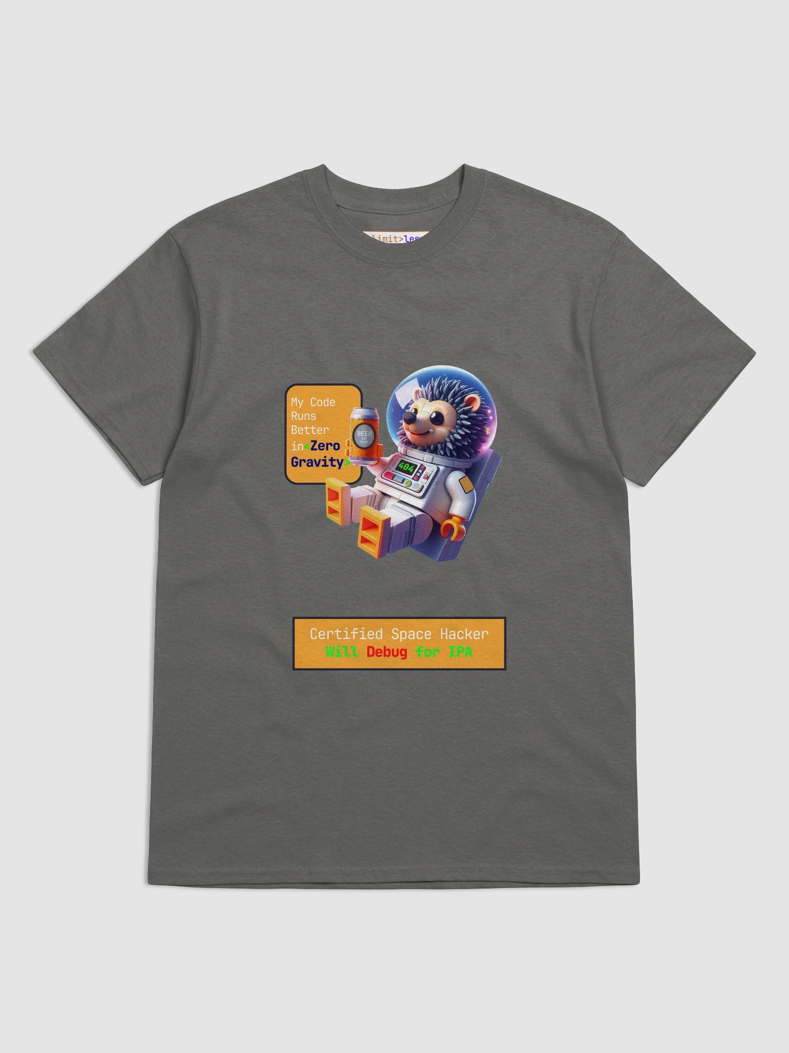 Space Hacker T-Shirt – Funny Astronaut Programmer Tee with IPA Beer | Nerd Festival Vibes product image (2)