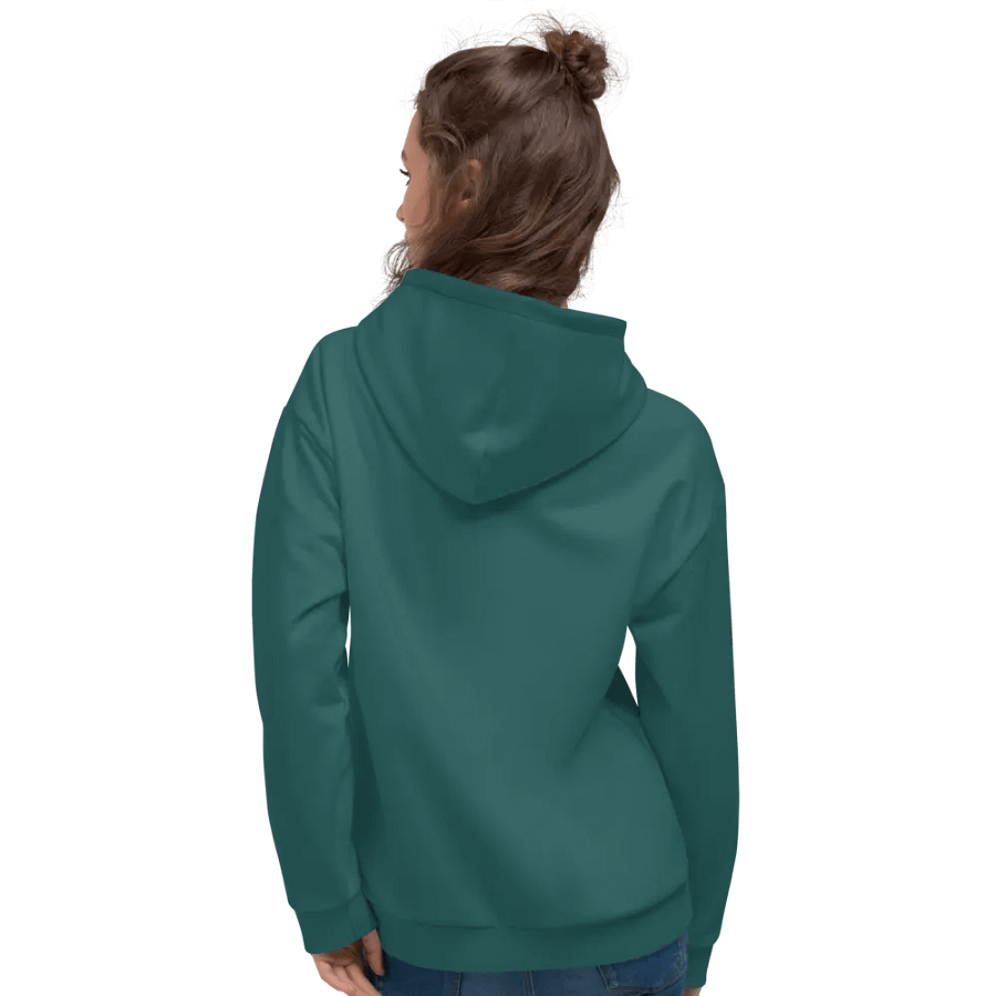 Plain Teal Green Soft Summer Unisex Recycled Polyester Heavyweight Premium Hoodie by Treasure Pie product image (10)