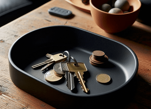 Modern Key & Coin Catcher Bowl | Silver product image (4)
