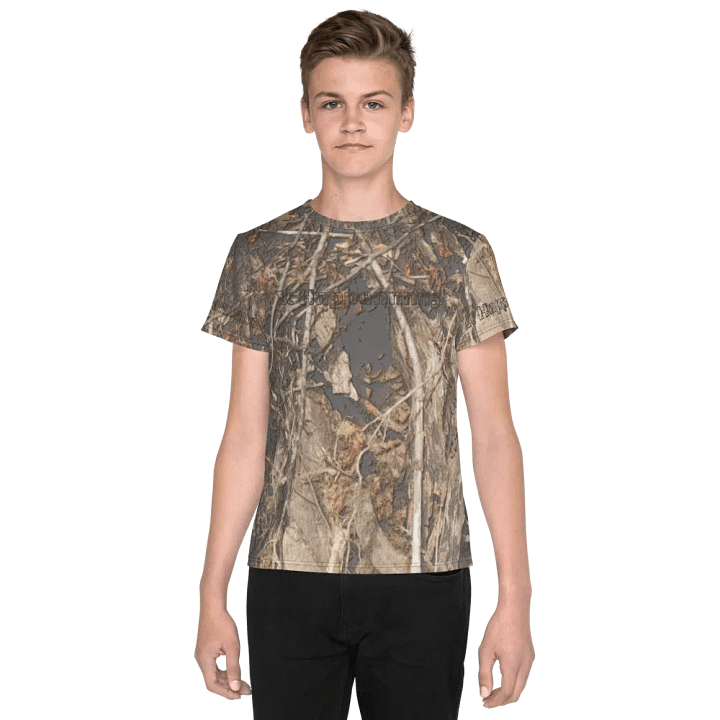 Youth Crew Neck T-Shirt - Dead Split - It Happennnns Camo product image (1)