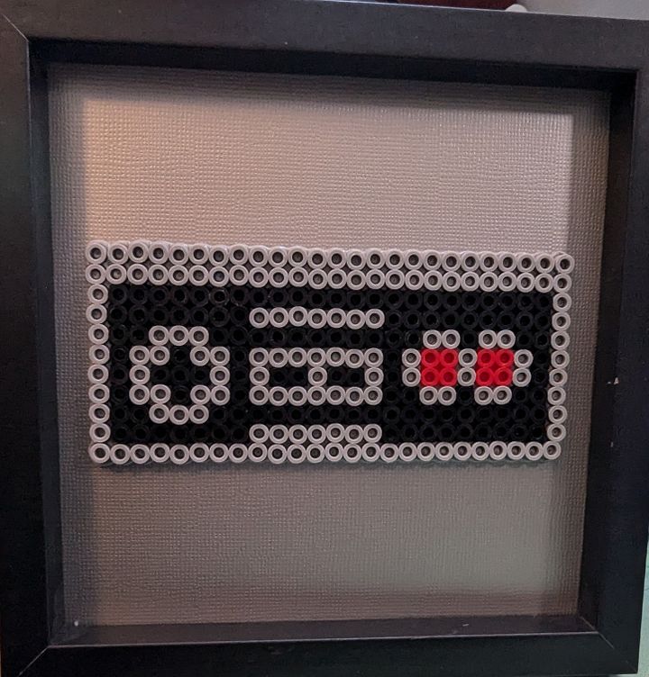 Framed Perler NES Controller product image (2)