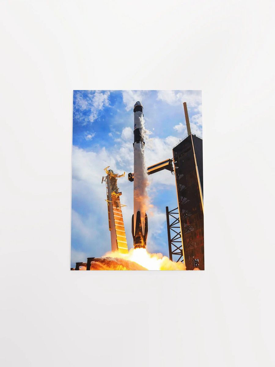 SpaceX Crew Dragon liftoff (May 30, 2020) — space poster, space art, photo poster product image (10)