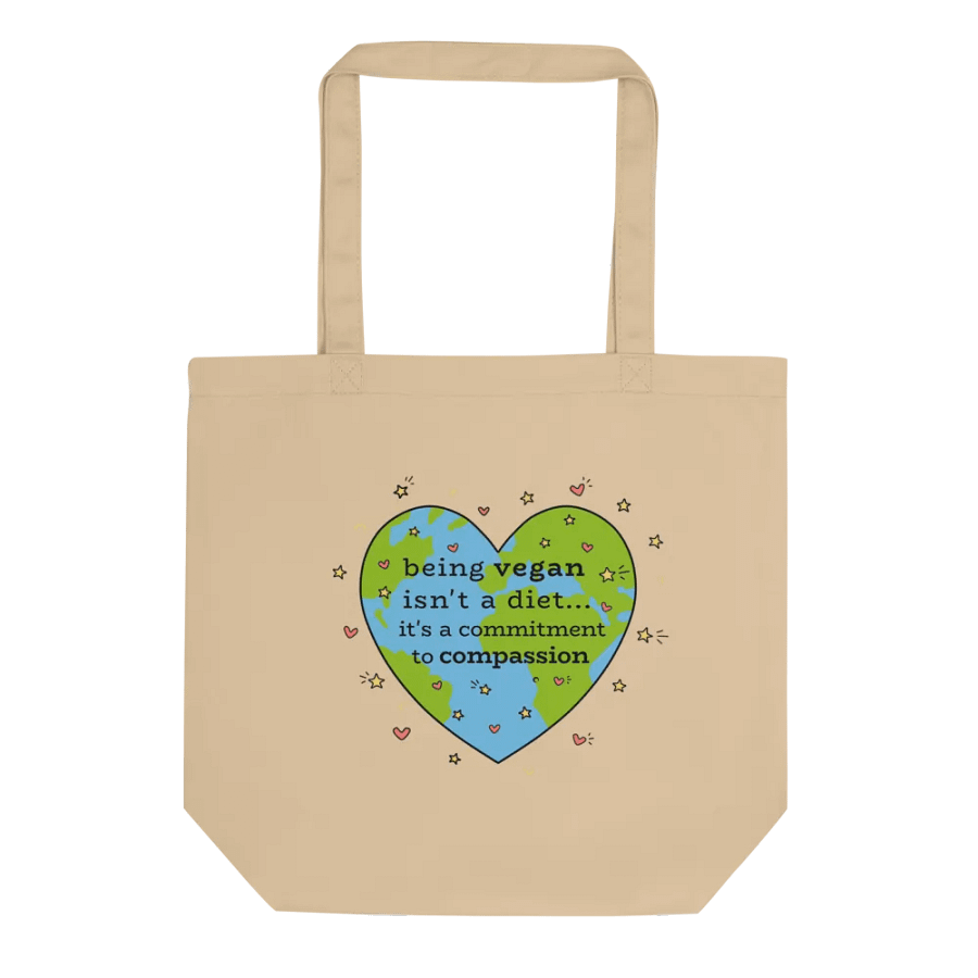 “Being Vegan Isn’t a Diet” Organic Tote Bag product image (3)