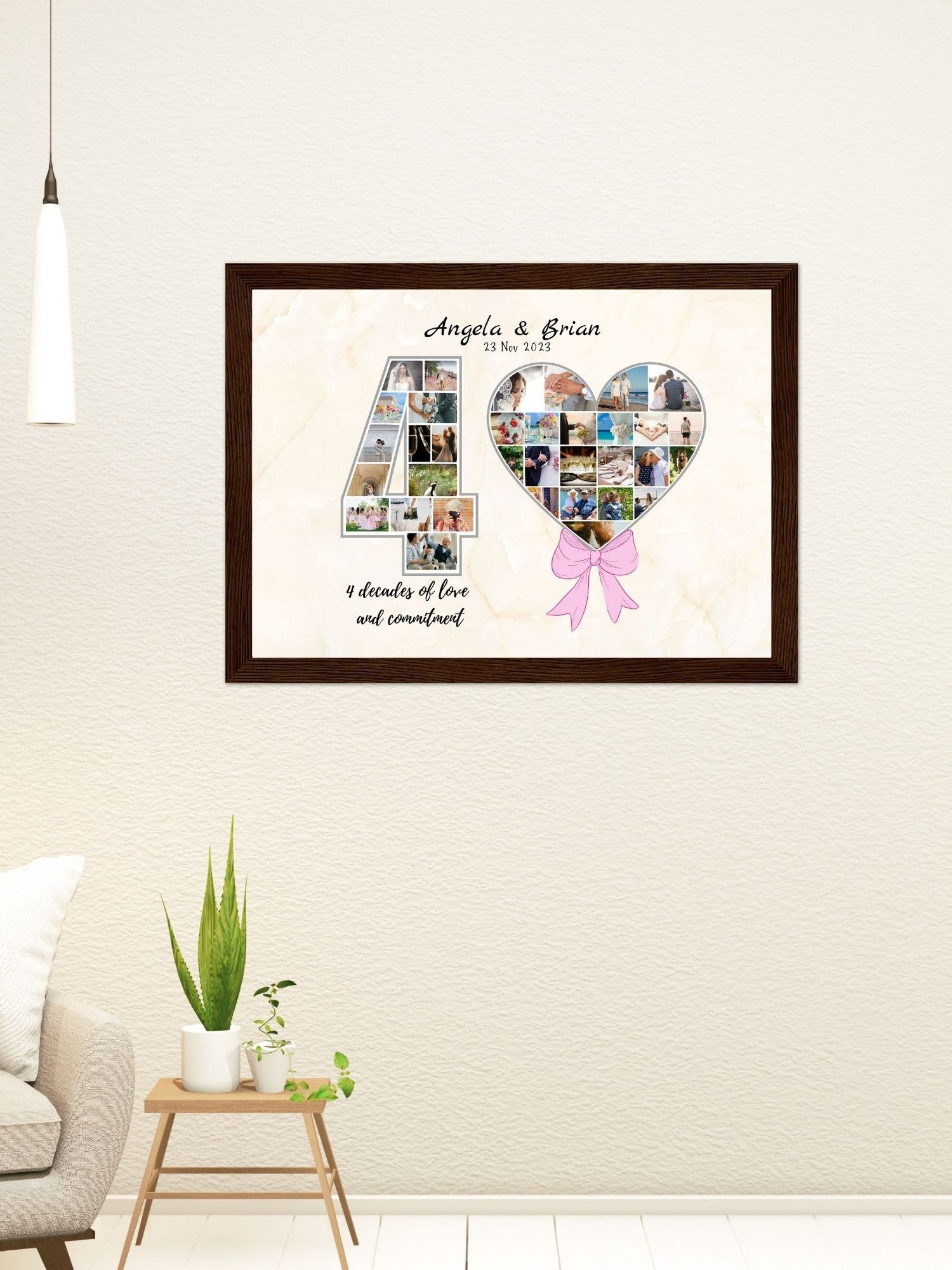 40 Year Wedding Anniversary Photo Collage Canva Template product image (7)