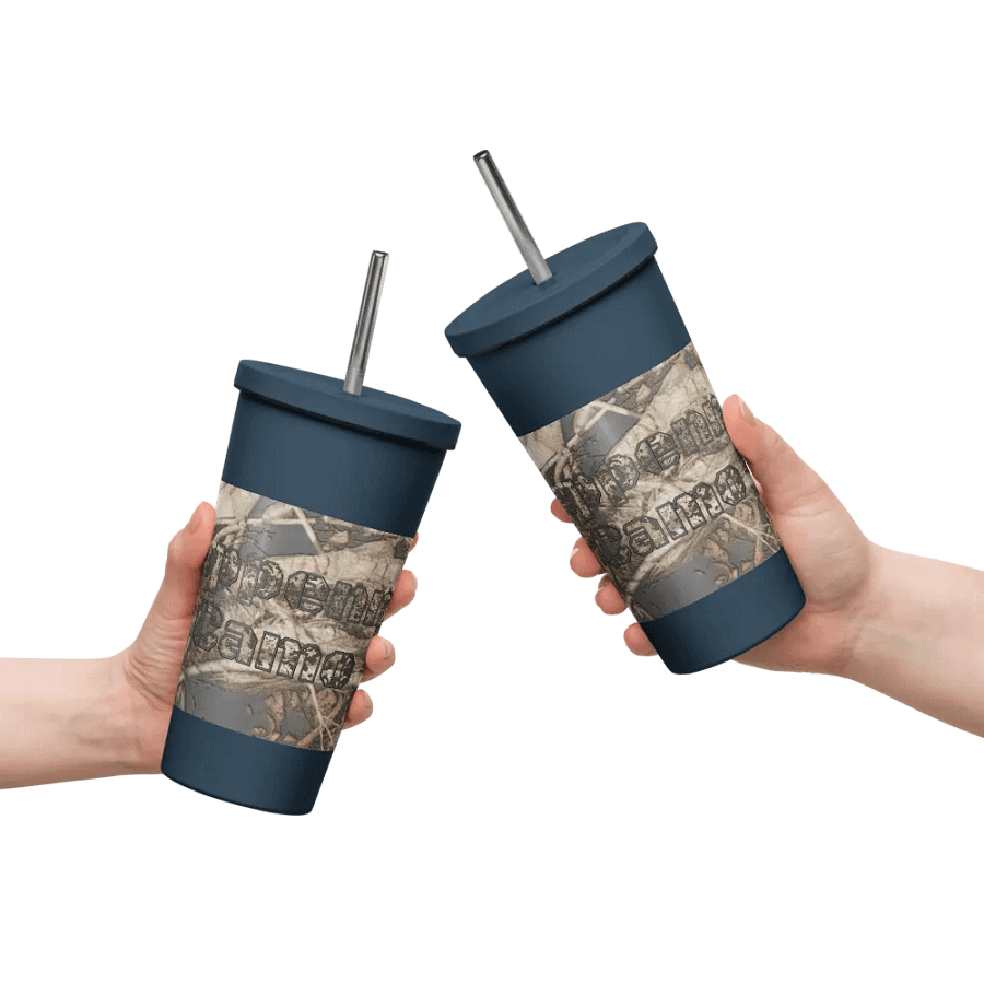 Insulated Tumbler with a Straw - Dead Split - It Happennnns Camo product image (10)
