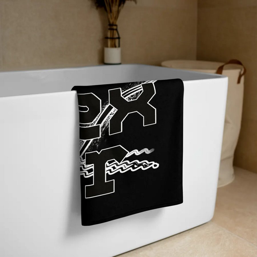 Black HApex Gear Black Logo - Black Sublimated Towel product image (3)