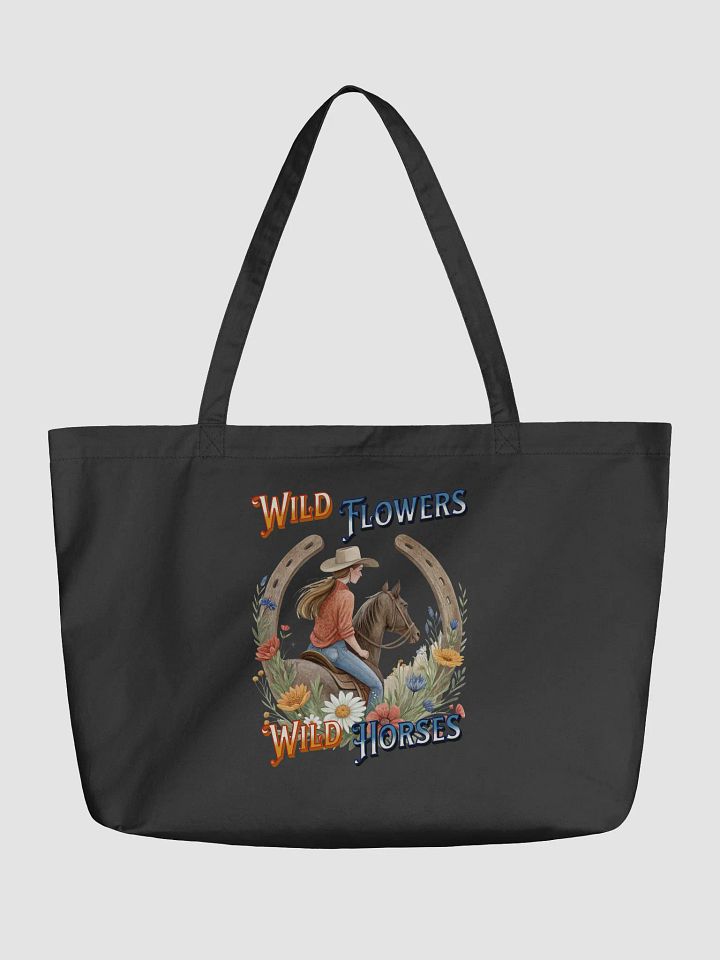 Wild Flowers Wild Horses Adventure Organic Tote Bag product image (5)