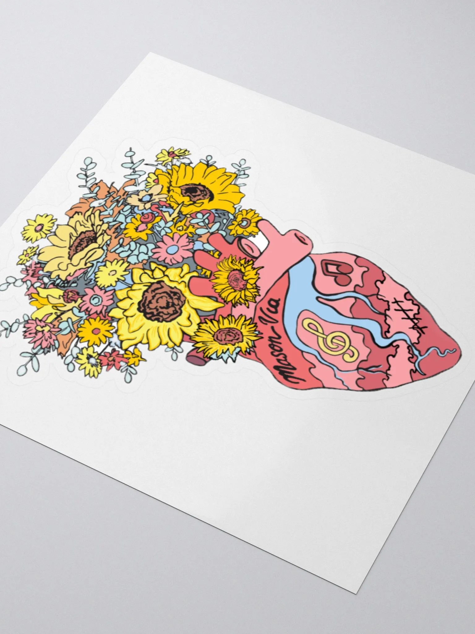Flower Heart sticker product image (9)