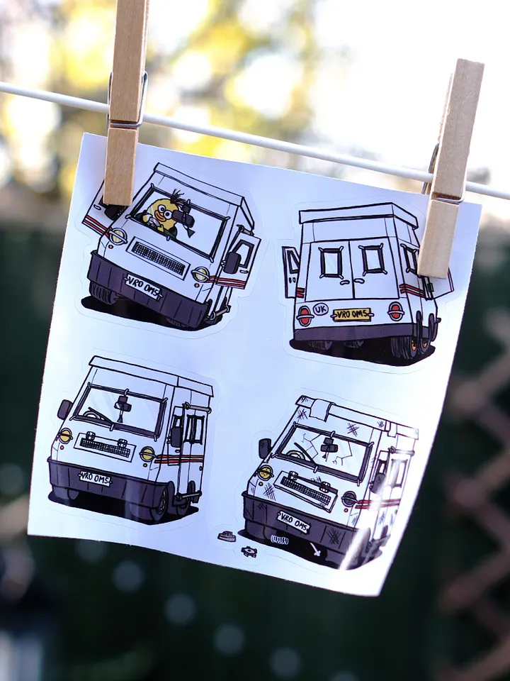 Multiple small van stickers! product image (2)