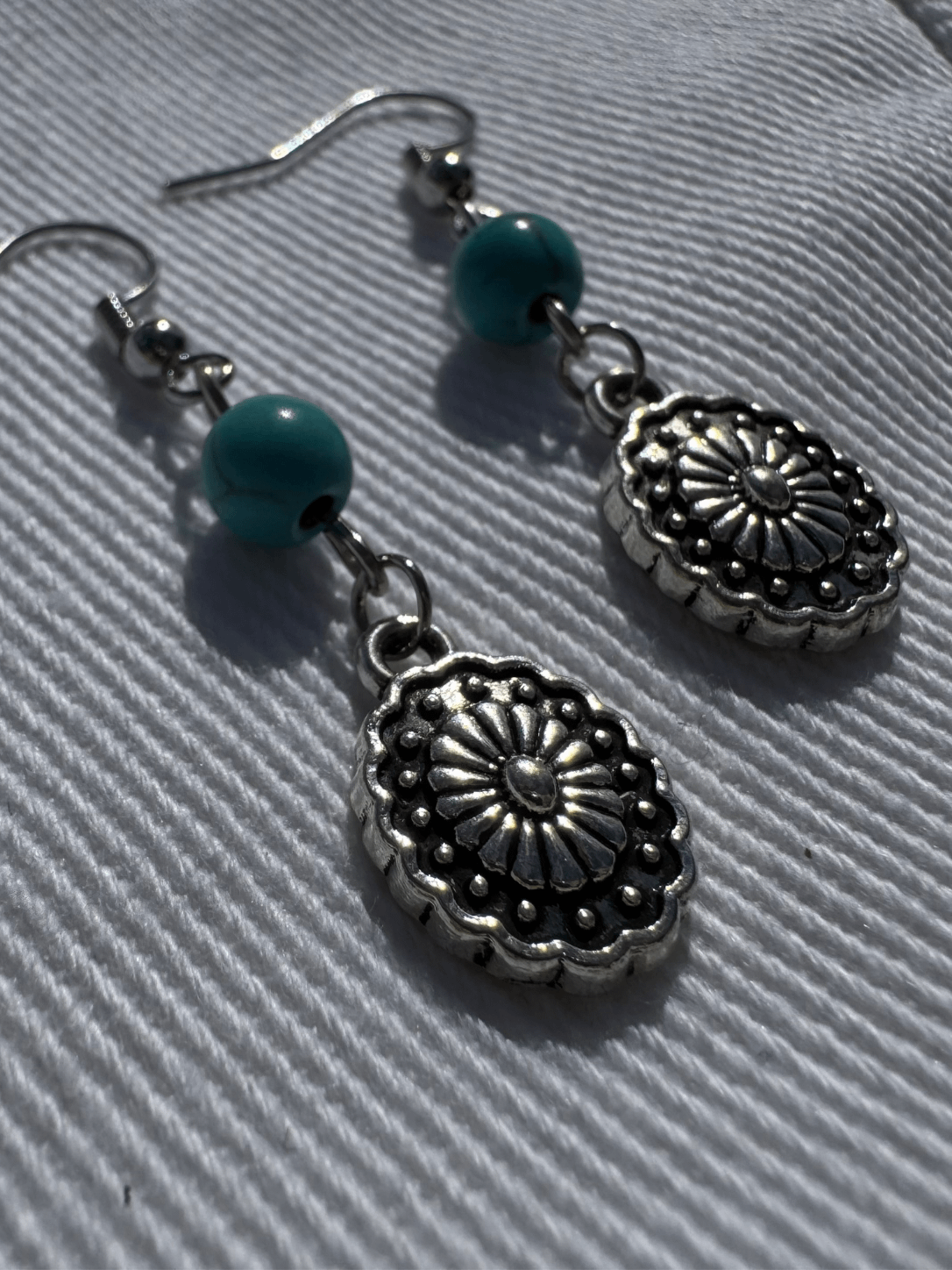 Turquoise Concho Earrings product image (2)