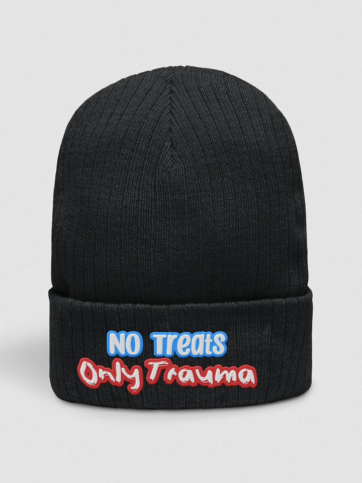 No Treats, Only Trauma Embroidered Beanie product image (1)