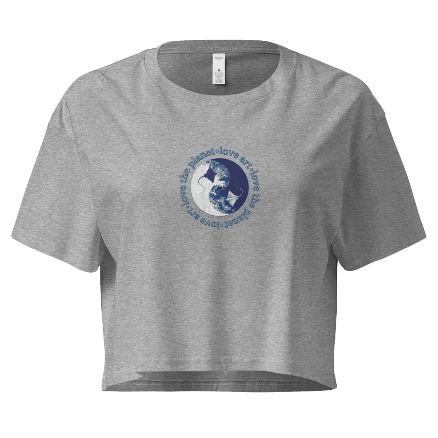 Love Art Love The Planet Embroidered Women's Crop Top product image (1)
