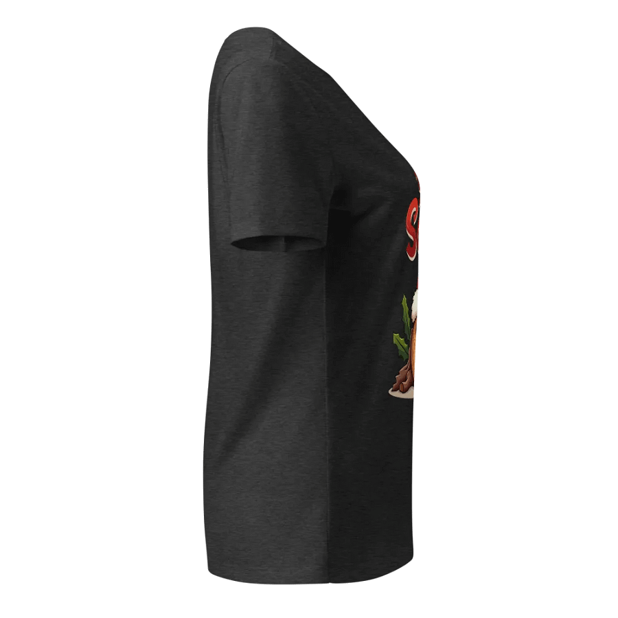 Yule Be Sorry Santa Log Women's V-Neck Tee product image (14)