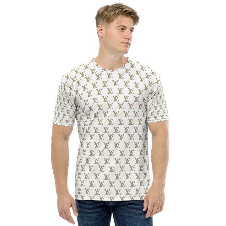 White LV Logos Allover T-shirt product image (1)