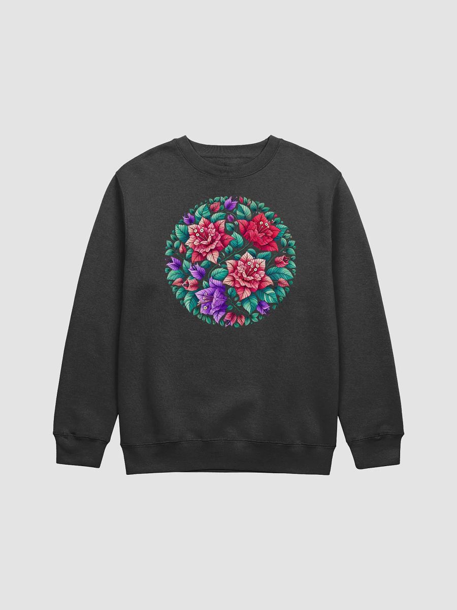 Tropical Vibes Only Premium Crewneck | AI Design bougainvillea flower mandala motif product image (2)