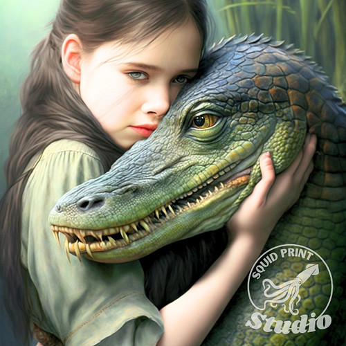 Girl With Alligator Printable Digital Wall Art - Digital Download Printable Wall Art -Squid Print Studio

https://www.squidpr...