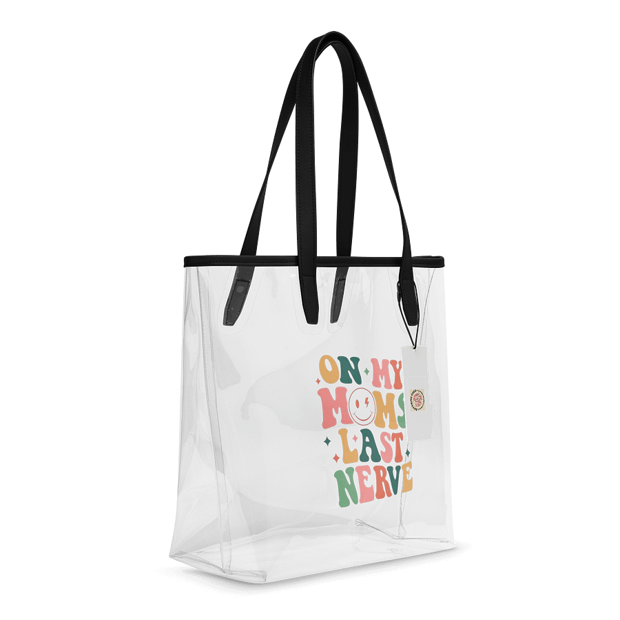 Retro Playful Clear Tote Bag - ON MY MOM'S LAST NERVE product image (6)