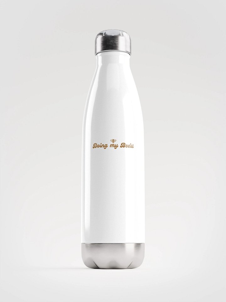 Doing my Beest - Water Bottle | yellow print product image (1)
