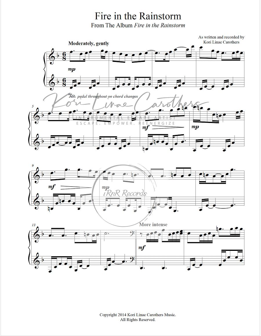 Fire In The Rainstorm Sheet Music product image (2)